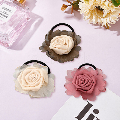 9Pcs 3 Colors Polyester Hair Accessories OHAR-GO0001-16-1