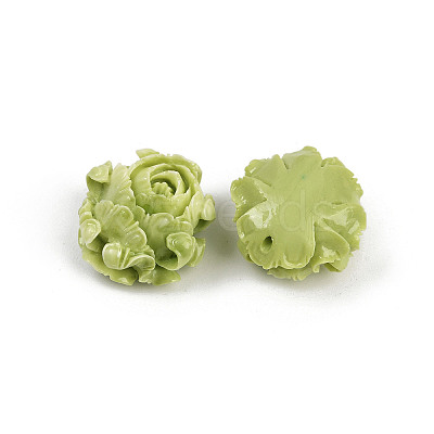 Synthetic Coral Dyed Carved Beads SHEL-D001-01B-1