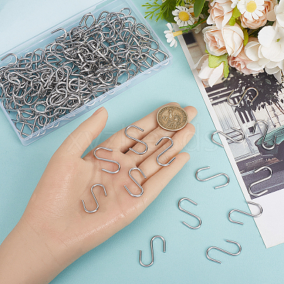 150Pcs 304 Stainless Steel S-Hook Findings STAS-SP0002-13-1