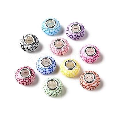 Opaque Resin European Beads RESI-C055-01-1