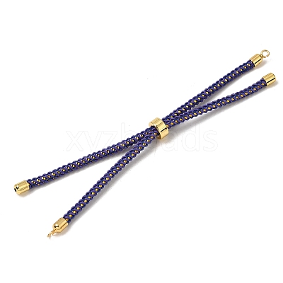 Braided Cotton Cord Slider Bracelet Making MAK-R001-01G-22-1