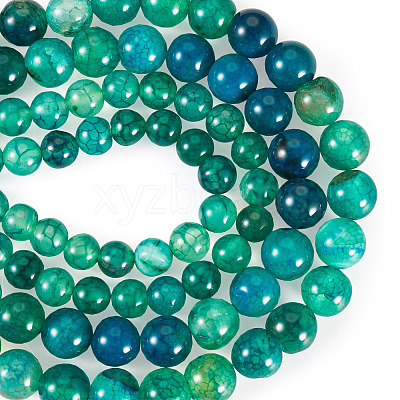 2 Strands 2 Styles Natural Dragon Veins Agate Beads Strands G-TA0002-58-1
