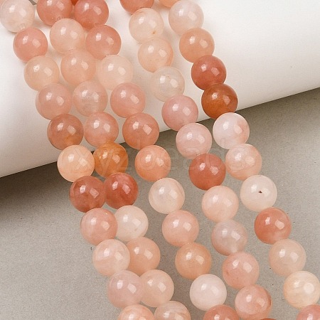 Dyed Natural Pink Jade Beads Strands GG-CBAD029-A12-8mm-1