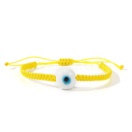 Handmade Lampwork Evil Eye Bead Braided Bracelets UN6877-4-1