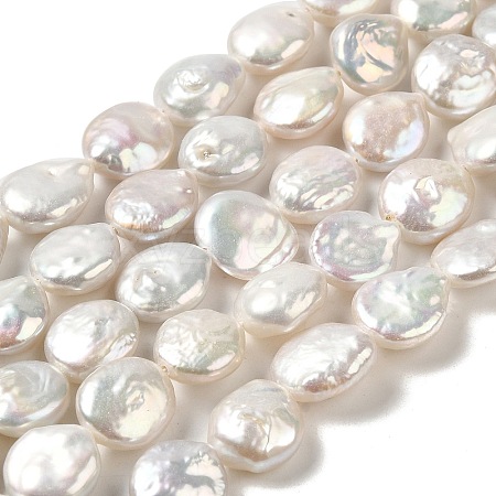 Natural Baroque Pearl Keshi Pearl Beads Strands PEAR-E016-007-1