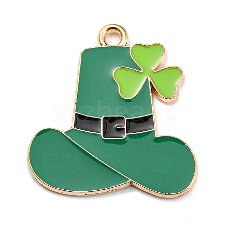 Saint Patrick's Day Alloy Enamel Pendants ENAM-G222-01A-02-1