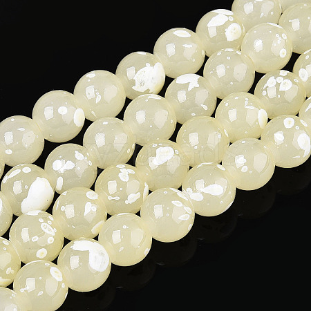 Baking Paint Glass Beads X1-DGLA-N015-8mm-08-1