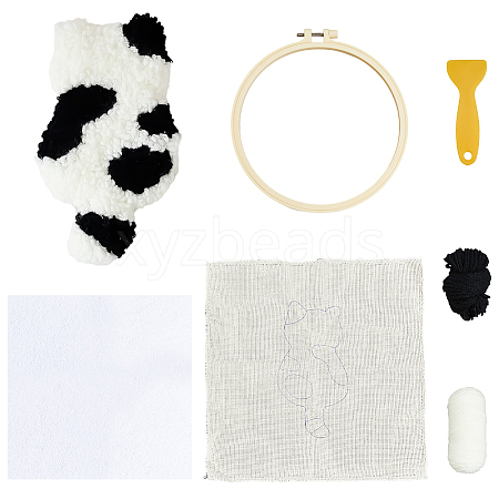 DIY Coaster Punch Needle Embroidery Starter Kits for Beginners DIY-WH20095-002B-1