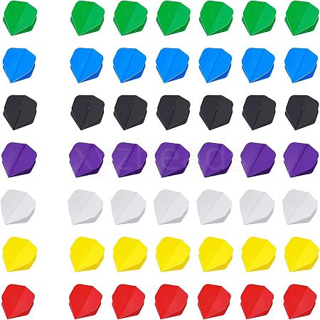 CHGCRAFT® 70Pcs 7 Colors ABS Dart Flights Wholesale for Steel Tip Dart and Soft Tip Darts FIND-CA0006-66-1