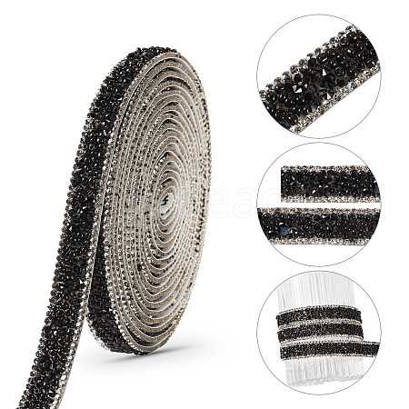 Hotfix Rhinestone Ribbon Trimming DIY-TAC0051-002B-1-1
