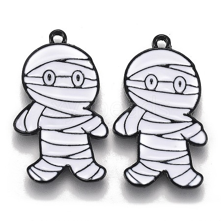 Halloween Theme Alloy Enamel Pendants X-ENAM-J649-09B-1