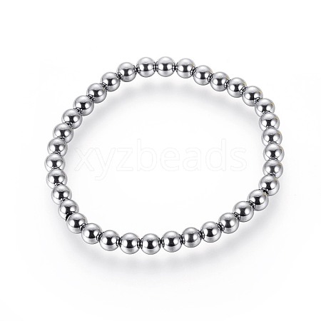 Terahertz Stone Beads Stretch Bracelets BJEW-L666-01E-1