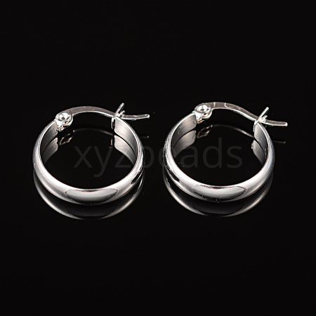 Ring 304 Stainless Steel Hoop Earrings EJEW-D207-01-1