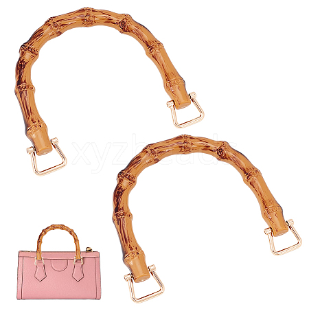 Resin Imitation Bamboo Bag Handles FIND-WH0127-06-1