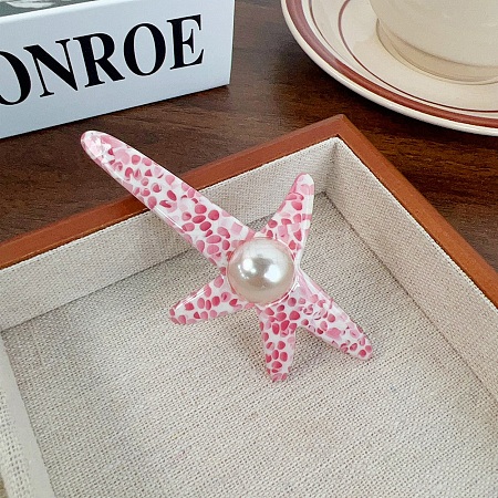 Starfish Cellulose Acetate(Resin) Alligator Hair Clips PW-WG92709-04-1