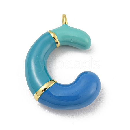 Brass Enamel Pendants KK-E093-03G-C-1