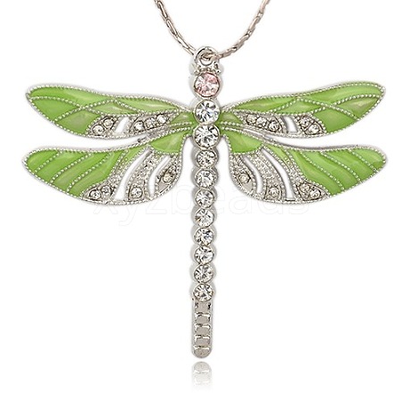 Alloy Enamel Dragonfly Big Pendants ENAM-L034-02P-1