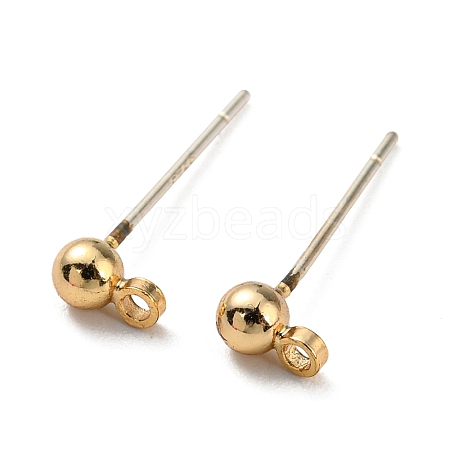 Brass Stud Earring Findings FIND-R144-13A-G14-1