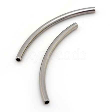 Non-Tarnish 304 Stainless Steel Tube Beads X-STAS-S046-33-1