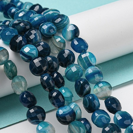 Natural Banded Agate Beads Strands G-K351-A11-02-1