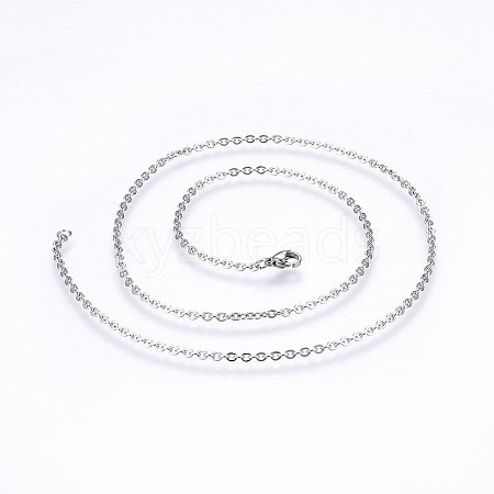 Non-Tarnish 304 Stainless Steel Cable Chains Necklaces NJEW-F226-04P-09-1