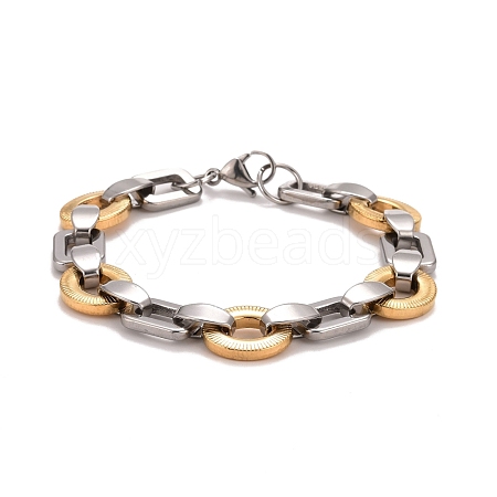 PVD Vacuum Plating 304 Stainless Steel Link Chains Bracelet STAS-E160-05GP-1