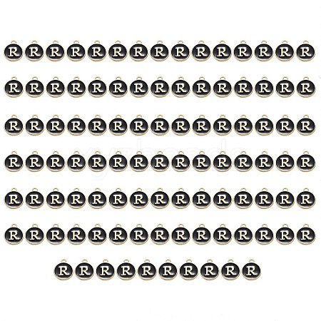 Golden Plated Enamel Alloy Charms ENAM-SZ0001-26B-R-1