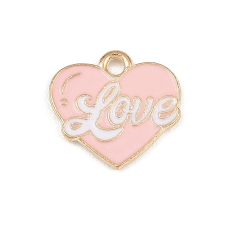 Valentine's Day Alloy Enamel Pendants ENAM-I084-01KCG-02-1