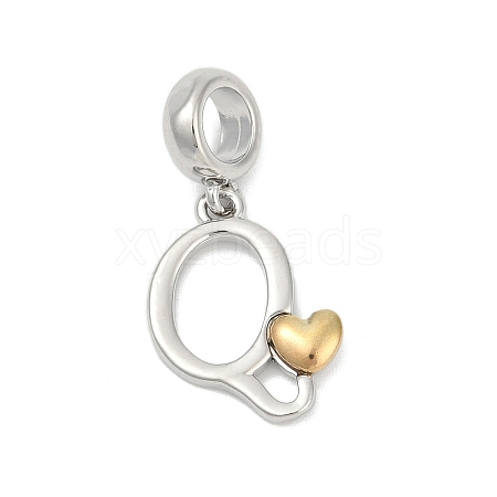 Brass European Dangle Charms KK-Z097-01Q-GP-1