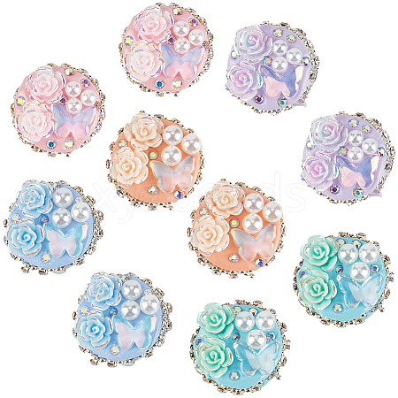 10pcs 5 colors Handmade Polymer Clay Beads CLAY-SC0002-19-1