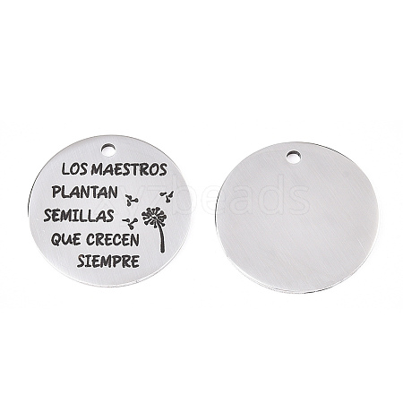 Non-Tarnish 201 Stainless Steel Pendants STAS-T064-38P-31-1