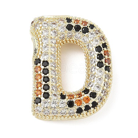 Brass Micro Pave Cubic Zirconia Pendants KK-Z108-02G-D-1