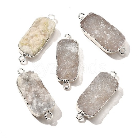 Natural Dyed Quartz Crystal Links Connector Charms G-K189-02S-02-1