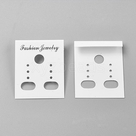 Plastic Earring Display Card BCOF-WH0001-05-1