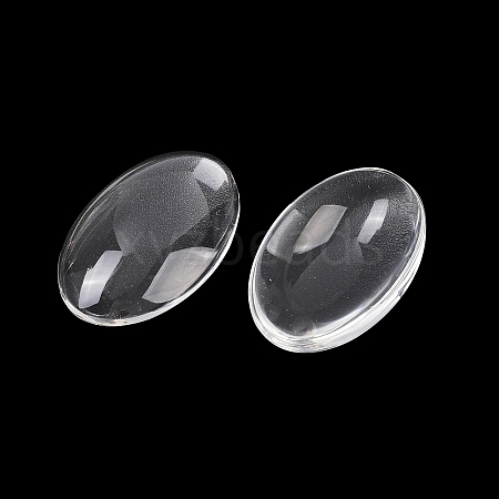 Transparent Oval Glass Cabochons X-GGLA-R022-30x20-1