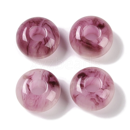 Two Tone Resin European Beads RESI-F055-09J-1