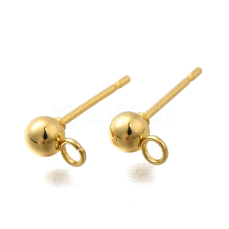201 Stainless Steel Stud Earring Findings X-STAS-R156-01G-05-1