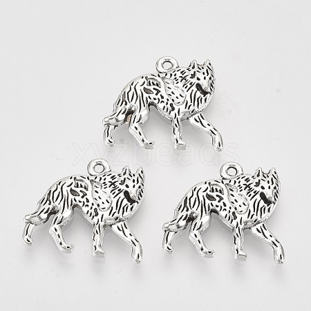 Tibetan Style Alloy Pendants X-TIBEP-T009-33AS-RS-1