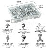 48Pcs 6 Styles Tibetan Style Alloy Pendant DIY-FS0005-72-4