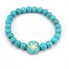 Minimalist European Style Constellation Synthetic Turquoise Beaded Stretch Bracelets for Women XC6059-4-1