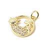 Brass Micro Pave Cubic Zirconia Pendants KK-P343-01A-G-2