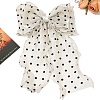 Polka Dot Pattern Cloth Long Bowknot Hair Barrettes PW-WG6129B-09-1