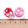 UV Plating Iridescent Acrylic Beads OACR-B021-01-3