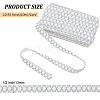 10M Polyester Silver Metallic Lace Ribbon DIY-WH0491-43C-2