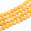 Natural White Jade Bead Strands G-R297-8mm-34-1