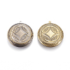 Brass Locket Pendants LS-KK-P177-01AB-2