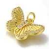 Rack Plating Brass Micro Pave Cubic Zirconia Pendant KK-H485-07G-01-2