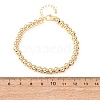 Round Brass Beaded Bracelets for Women BJEW-H640-04A-G-5