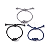 3Pcs Adjustable Polyester Cord Braided Bracelets for Women Men BJEW-JB11429-2