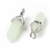 Luminous/Glow Bullet Glass Pointed Pendants GLAA-K058-01P-01-4